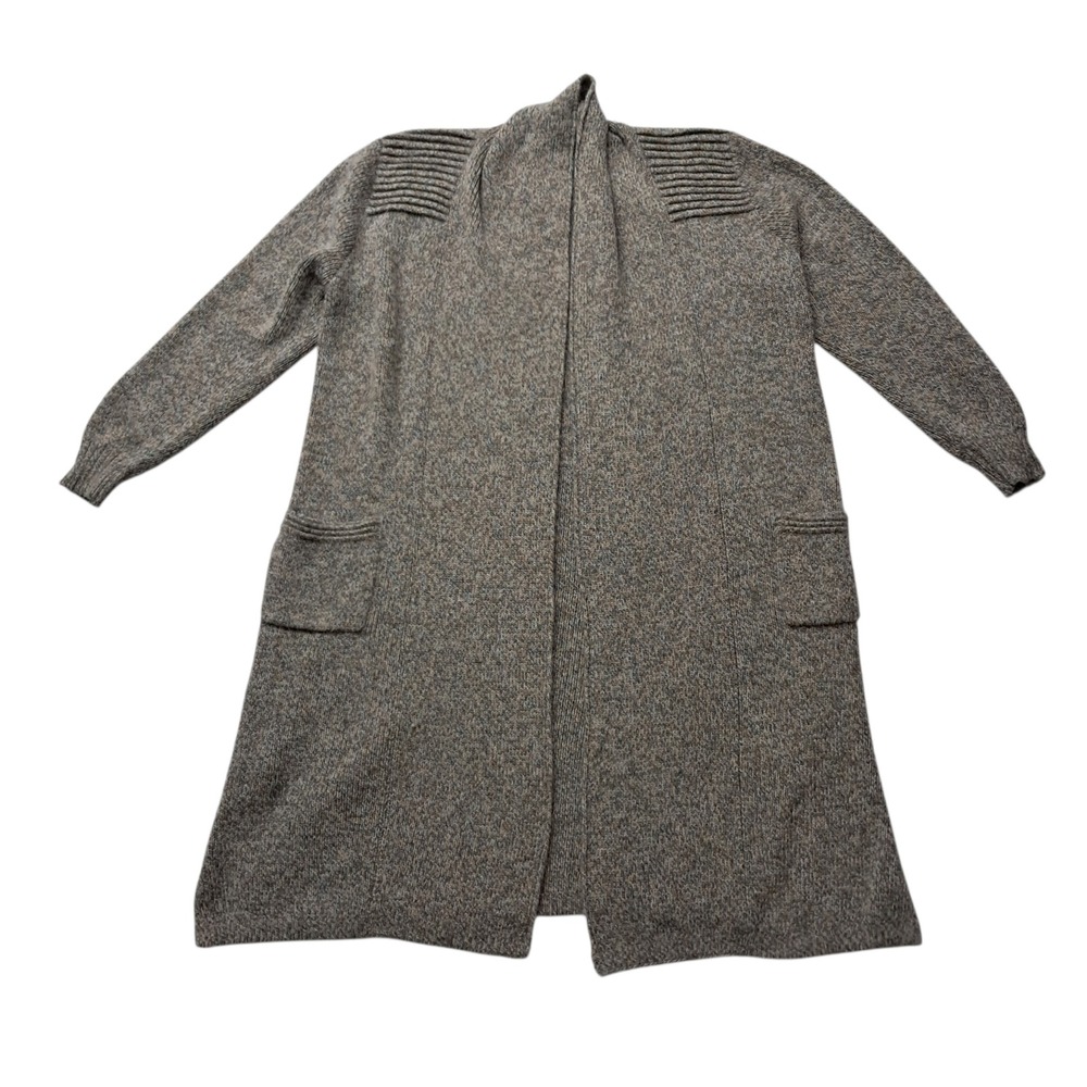 Simply Natural Cardigan Womens OS Brown Alpaca Longline Cozy Quiet Luxury Duster